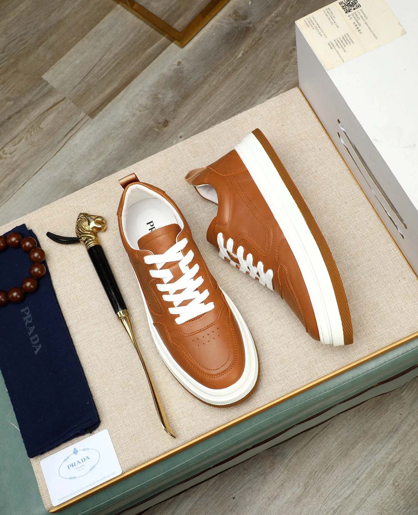 Men's men's shoes 💰460 high-end version. PRADA (Prada) men's casual style, compare the quality at the counter 🧚🏿♂️Imported cowhide fabric 🐎Water-dyed comfortable and soft cowhide lining for feet 🐂Genuine leather outsole with label 🎉 Size 38-44. Can be customized for 45💥🏆